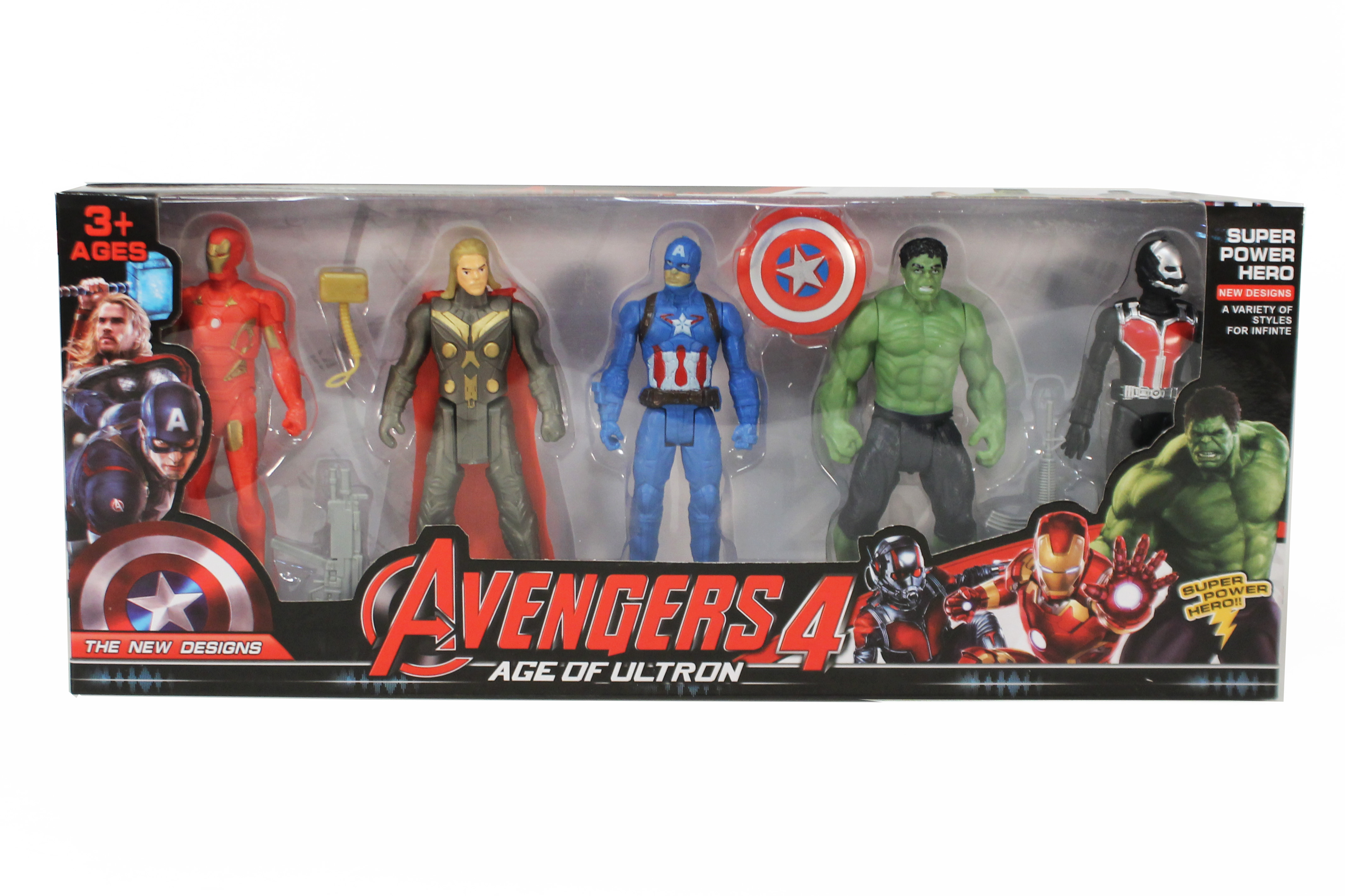 ^Robot Avangers 4 5pcs Box Wind @120