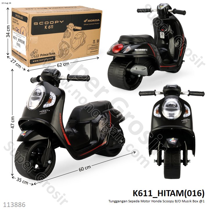 Tunggangan Sepeda Motor Honda Scoopy B/O Musik Koli @1