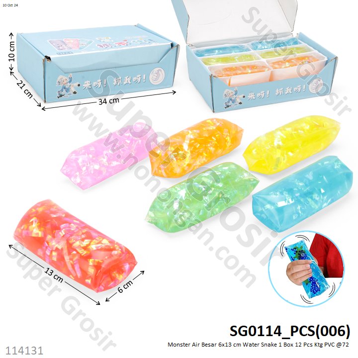 Monster Air Besar 6x13 cm Water Snake 1 Box 12 Pcs Ktg PVC @108