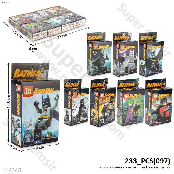 Mini Block Batman JR 1 Pack 8 Pcs Box @480