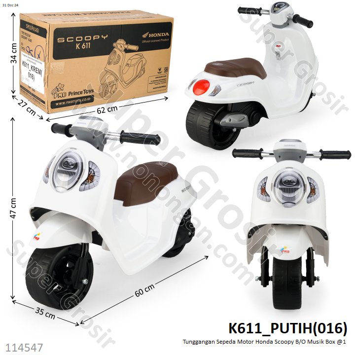 Tunggangan Sepeda Motor Honda Scoopy B/O Musik Koli @1
