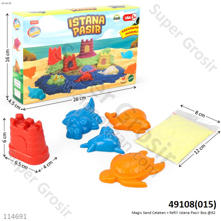 Magic Sand Set Cetakan Istana Pasir Box @62