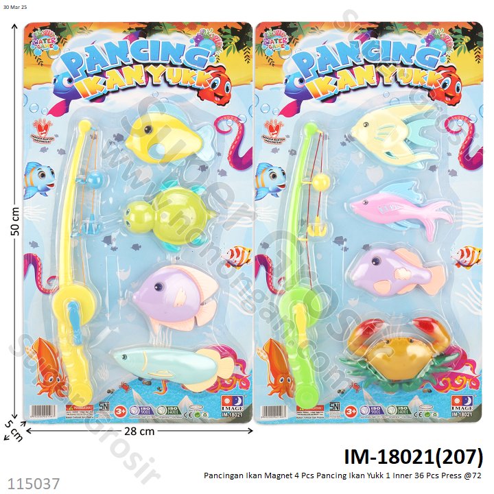 Pancingan Ikan Magnet 4 Pcs Pancing Ikan Yukk 1 Inner 36 Pcs Press @72