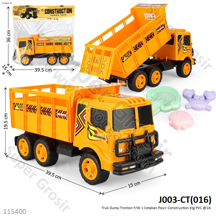 Truk Dump Tronton F/W + Cetakan Pasir Construction CT-J003G Ktg PVC @16