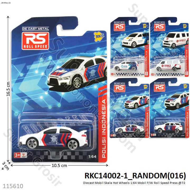 Diecast Mobil Skala Hot Wheels 1:64 Mobil F/W Roll Speed Press @72