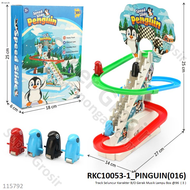 Track Seluncur Karakter B/O Gerak Musik Lampu Box @96