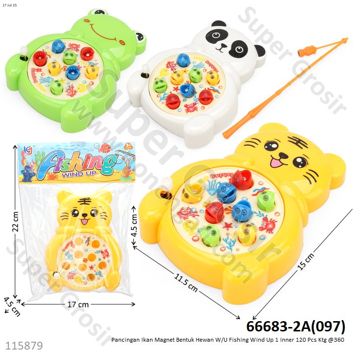 Pancingan Ikan Magnet Bentuk Hewan W/U Fishing Wind Up 1 Inner 120 Pcs Ktg @360
