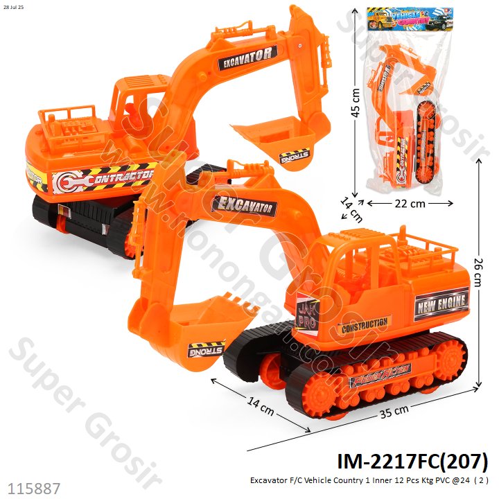 Excavator F/C Vehicle Country 1 Inner 12 Pcs Ktg PVC @24