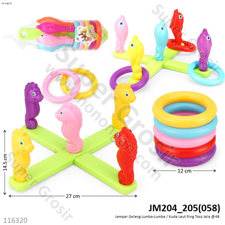Lempar Gelang Lumba-Lumba / Kuda Laut Ring Toss Jala @48