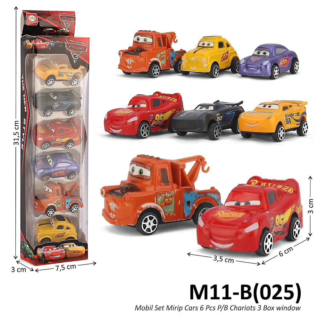 Mobil Skala Hot Wheels The Cars 6 Pcs P/B Chariots 3 Box Window @240