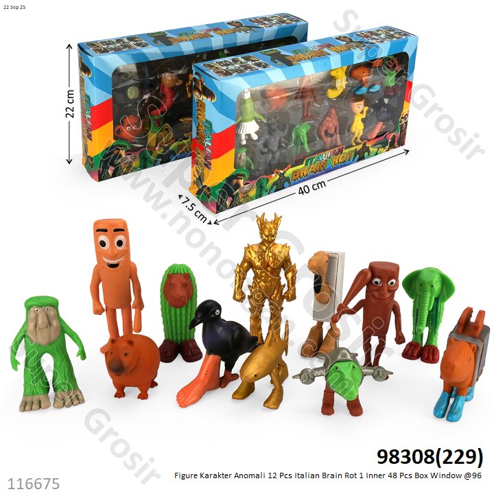 Figure Karakter Anomali 12 Pcs Italian Brain Rot 1 Inner 48 Pcs Box Window @96