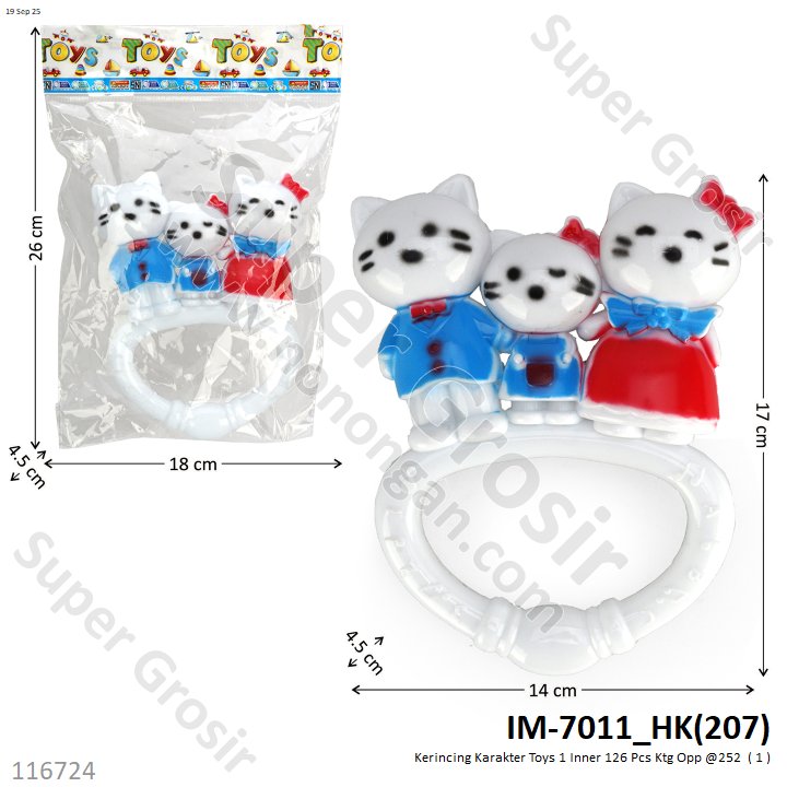 Kerincing Karakter Toys 1 Inner 126 Pcs Ktg Opp @252