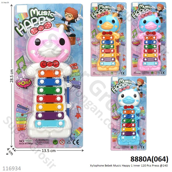 Xylophone Bebek Music Happy 1 Inner 120 Pcs Press @240
