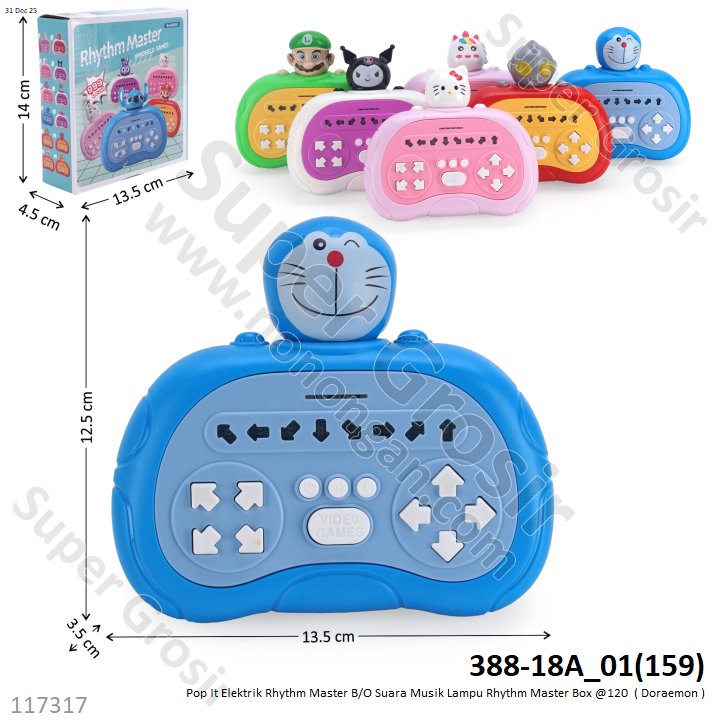 Pop It Elektrik Rhythm Master B/O Suara Musik Lampu Rhythm Master Box @120