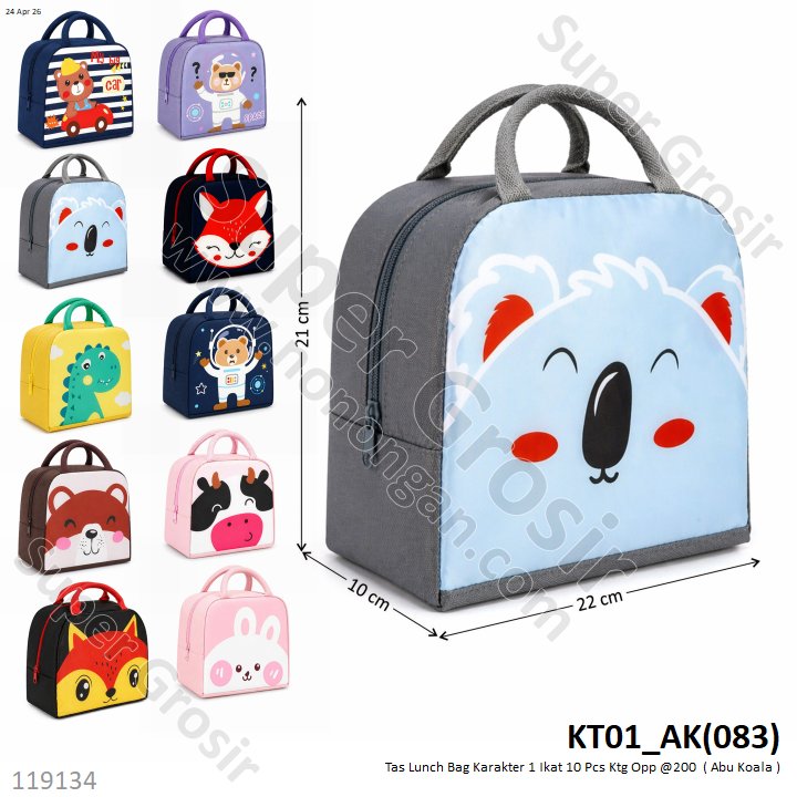 Tas Lunch Bag Karakter 1 Ikat 10 Pcs Ktg Opp @200