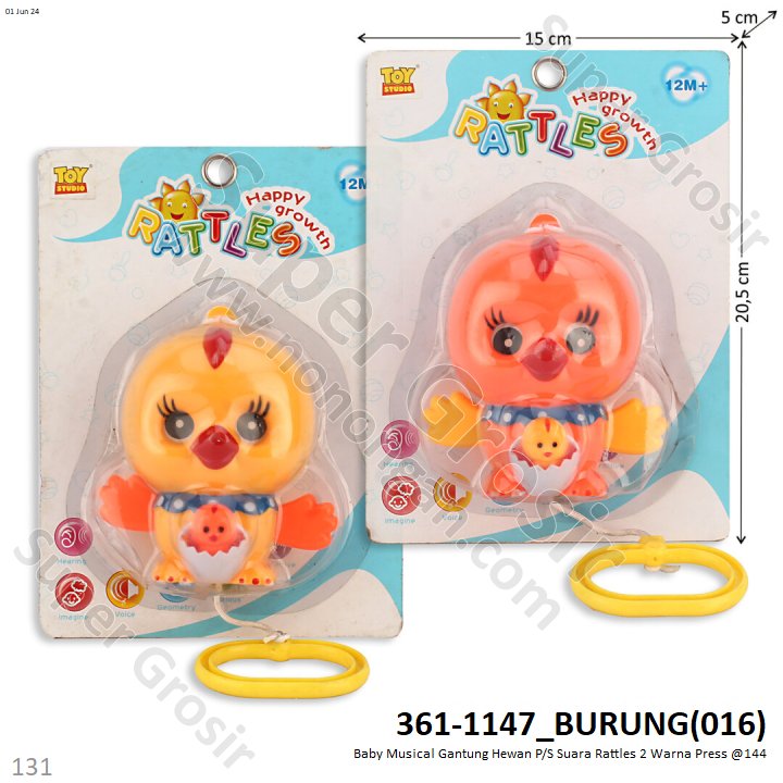 Baby Musical Gantung Hewan P/S Musik Rattles Press @144