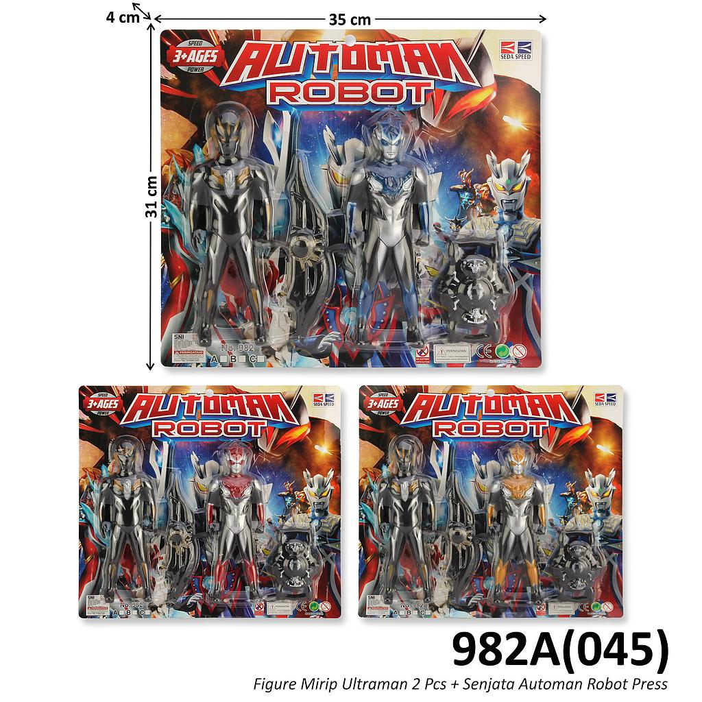 Action Figure Ultraman Set 2 Pcs Senjata dan Sabuk Automan Robot Press @102