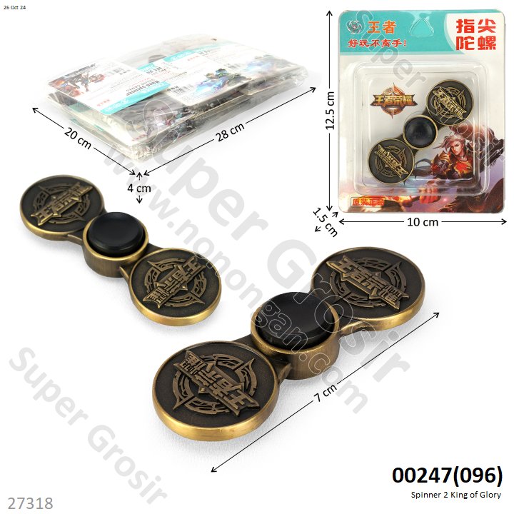 Fidget Spinner 2 Sisi King of Glory 1 Pack 12 Pcs Press @