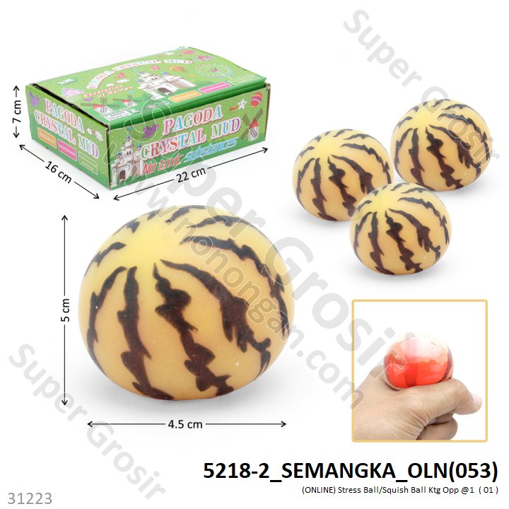 Squishy Buah / Karakter 1 Box 24 Pcs Ktg Opp @0