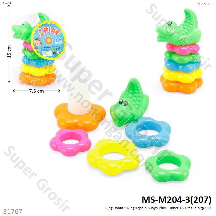 Ring Donat 5 Ring Karakter Play 1 Inner 180 Pcs Jala @360
