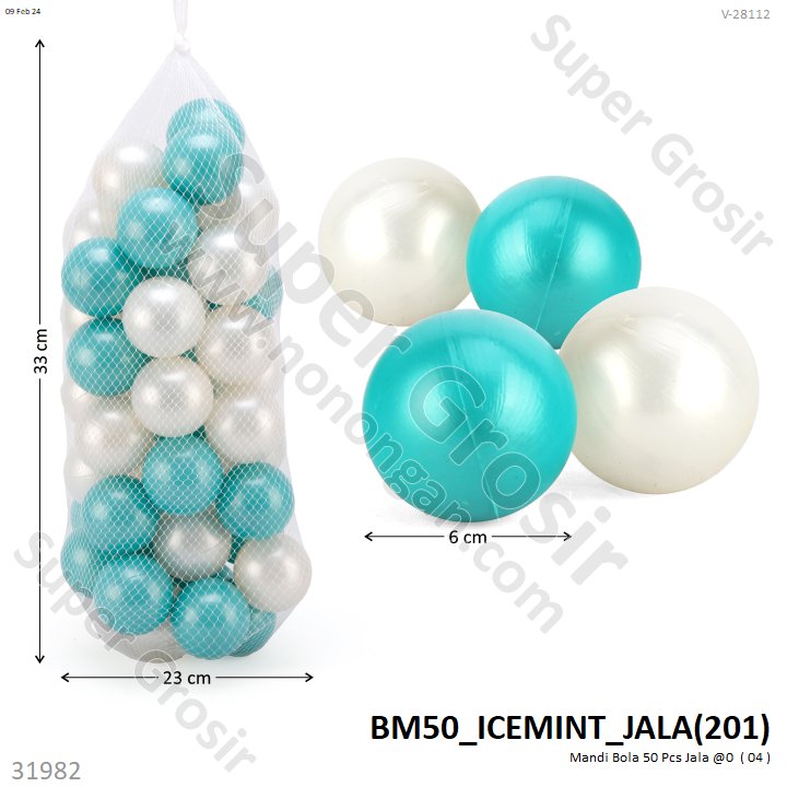 Mandi Bola 50 Pcs Jala @60