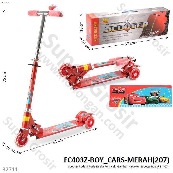 Scooter Roda 3 Gambar Karakter Rem Kaki Scooter Box @6
