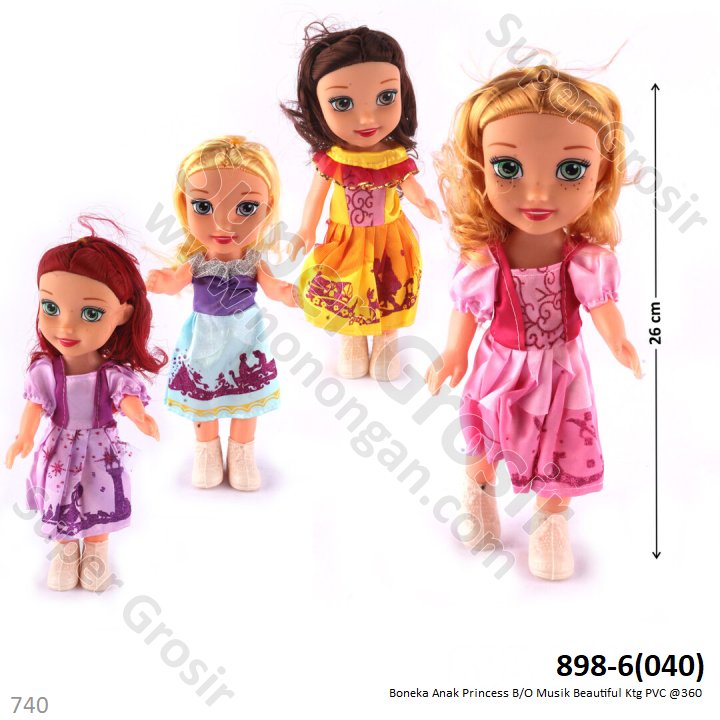 Boneka Princess 27 cm Beautiful Ktg PVC @360