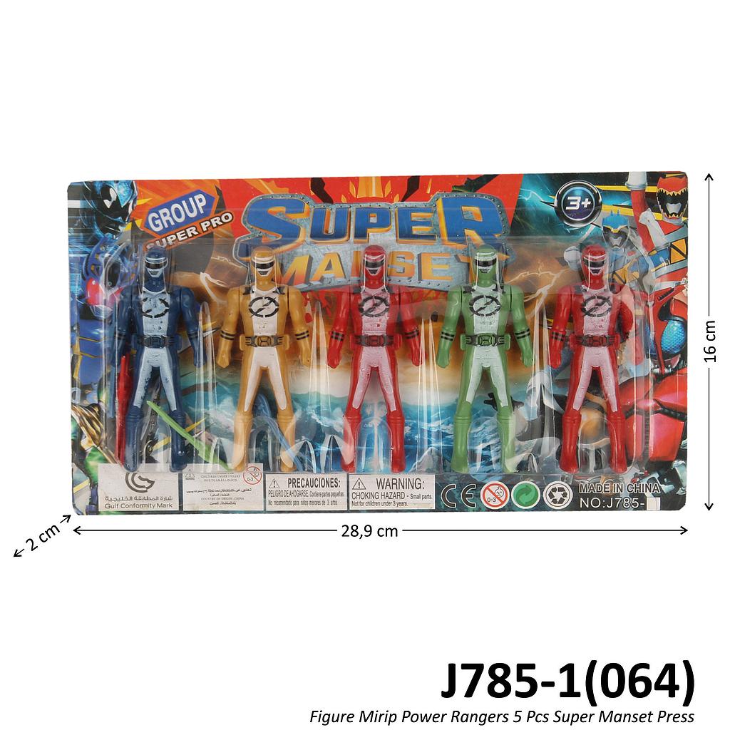 Action Figure Power Rangers 5 Pcs Set Senjata Super Manset Press @360
