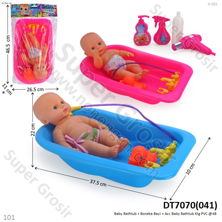 Baby Bathtub + Boneka Bayi + Acc Baby Bathtub Ktg PVC @48