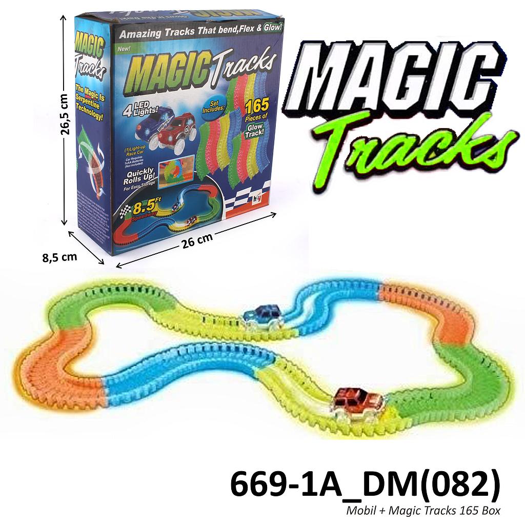 Track Mobil Glow In The Dark + Mobil B/O Jalan Lampu Magic Tracks Box @36