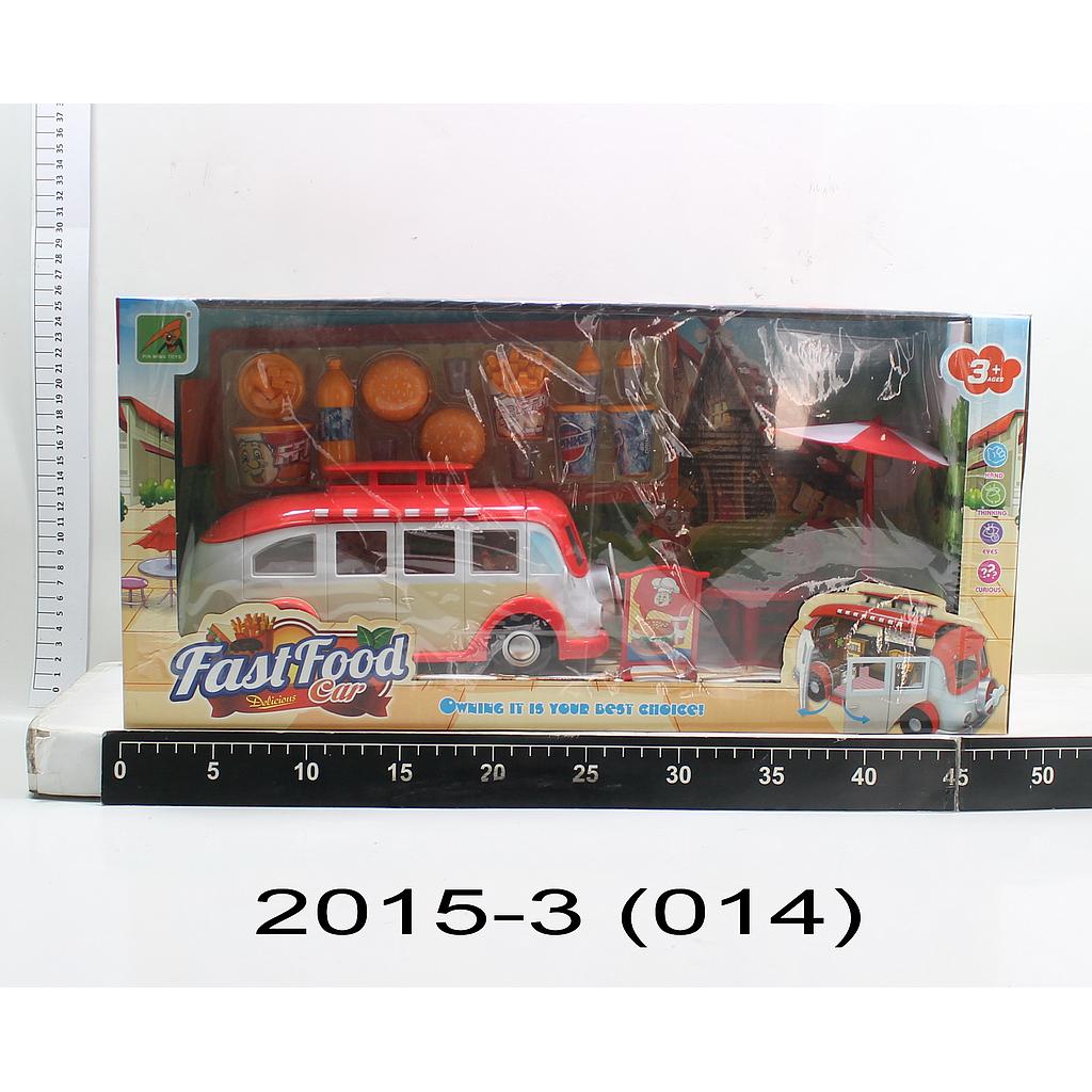 Mobil Food Truck Set Fast Food Car Box Windows @8