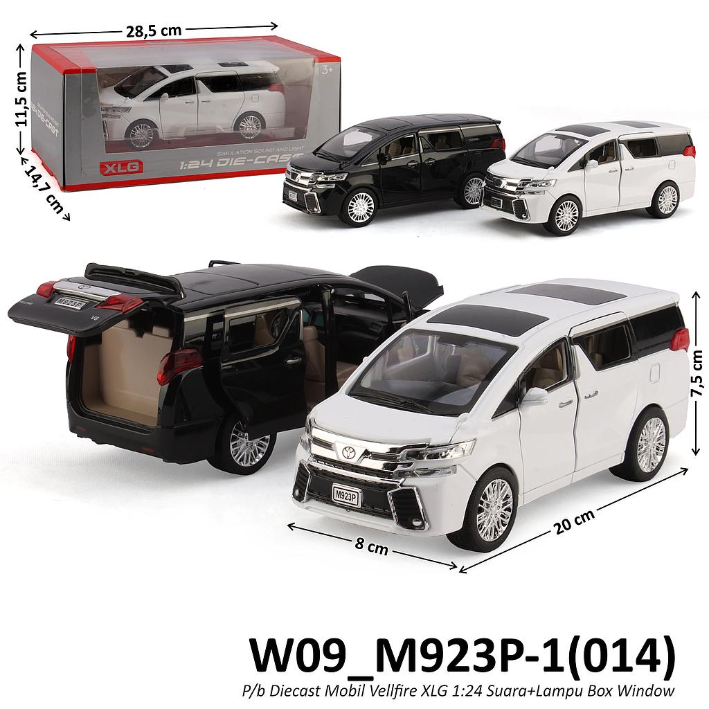 Diecast Mobil Toyota Vellfire 1:24 P/B B/O Lampu Suara XLG Box Window @36