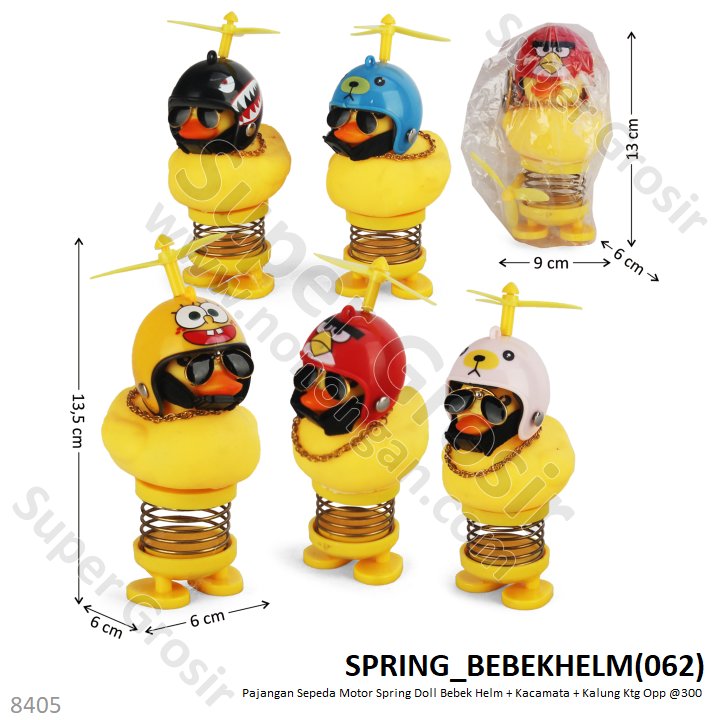 Aksesoris Sepeda Motor Spring Doll Bebek Helm Led Kacamata Kalung 1 Pack 12 Pcs Ktg Opp @300