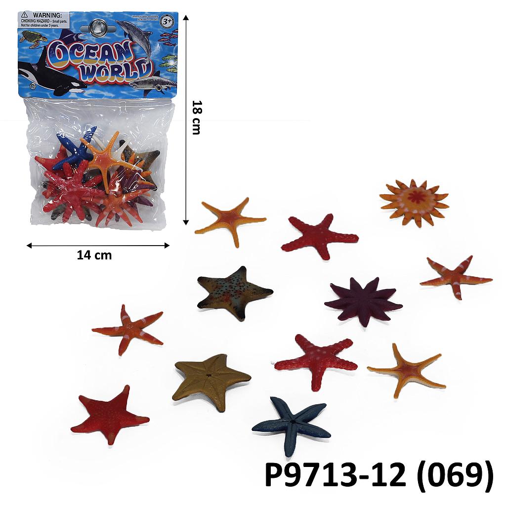 Hewan Bintang Laut Set 12 Pcs Ocean World Ktg PVC @96
