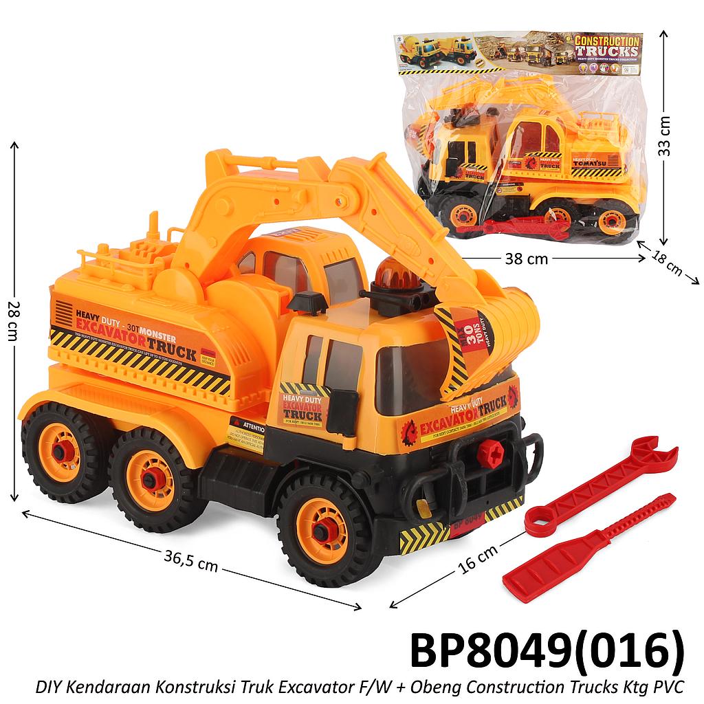 Truk Excavator Tronton DIY 37 cm F/W + Obeng Construction Trucks 1 Inner 12 Pcs Ktg PVC @24