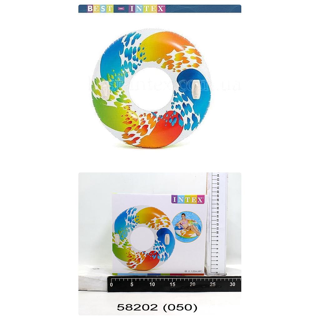 Pelampung Bulat Intex Motif + Pegangan 122cm Box @6