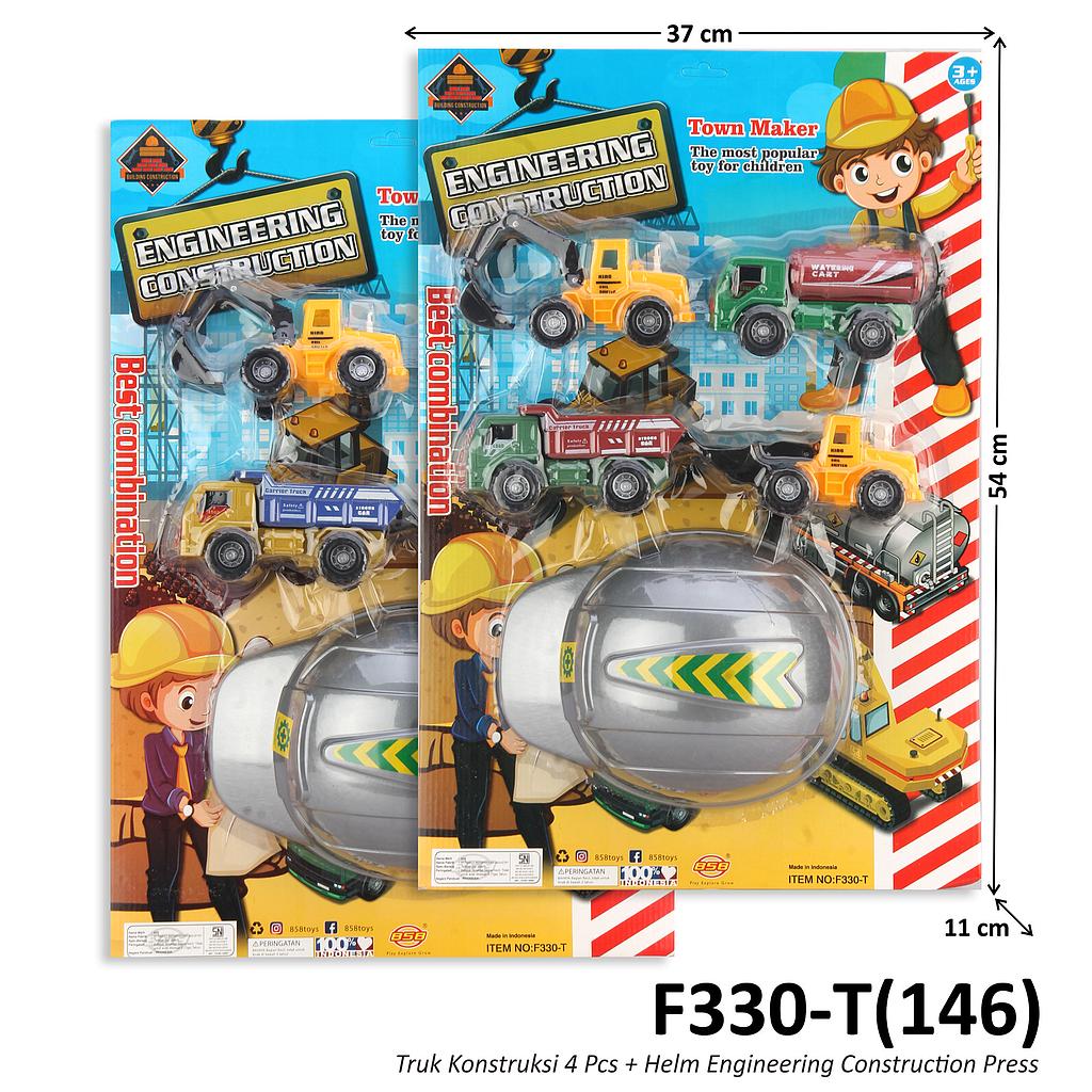 Truk Konstruksi Set 4 Pcs F/W + Helm Engineering Construction Press @36