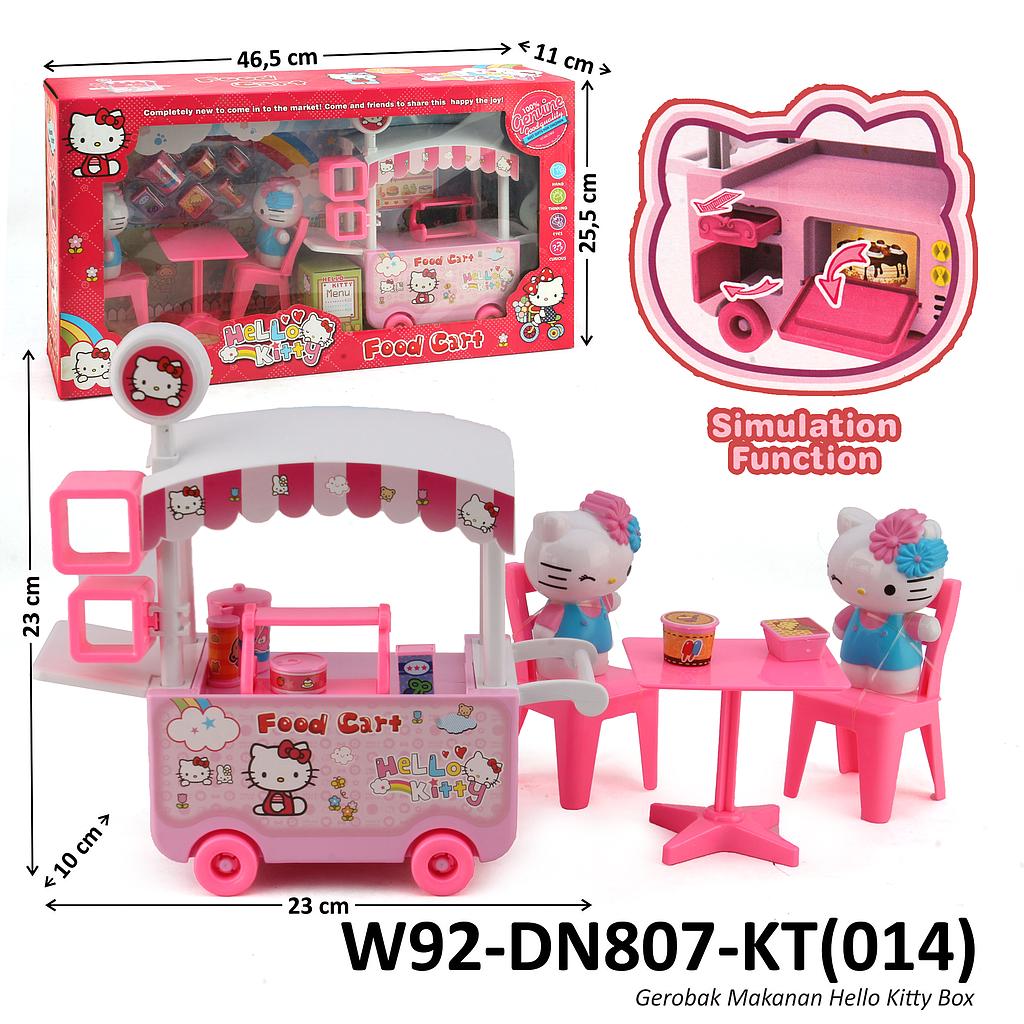 Kedai Makanan Hello Kitty Gerobak Makanan dan Figure Box Window @24