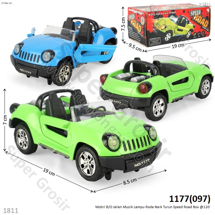 Mobil B/O Jalan Musik Lampu Roda Naik Turun Speed Road Box @120