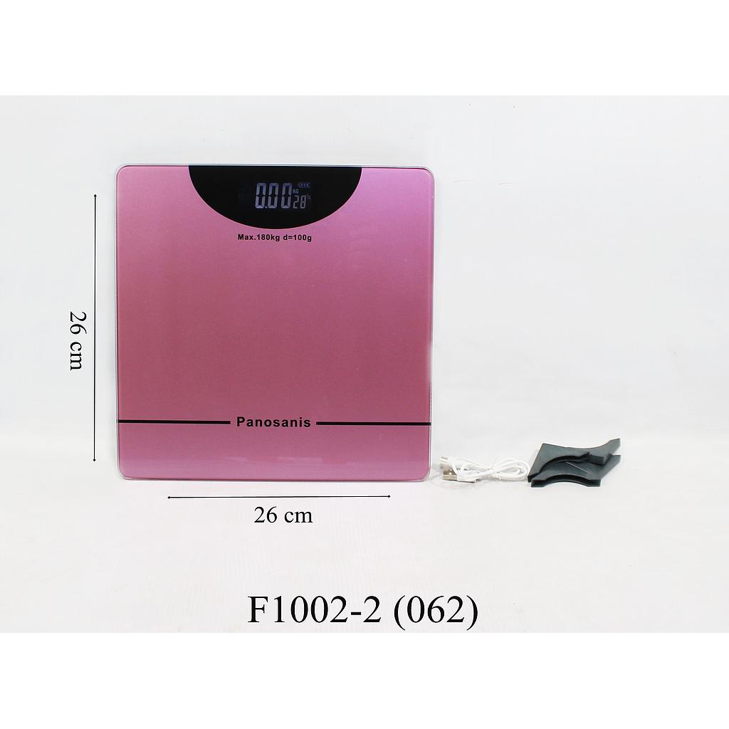 Timbangan Badan Digital Kaca Pink Charge + Kabel Charge Lampu Panosanis Box @20