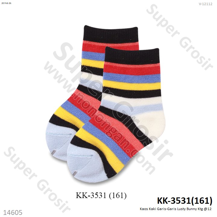 Kaos Kaki Garis-Garis Lusty Bunny Ktg @12 