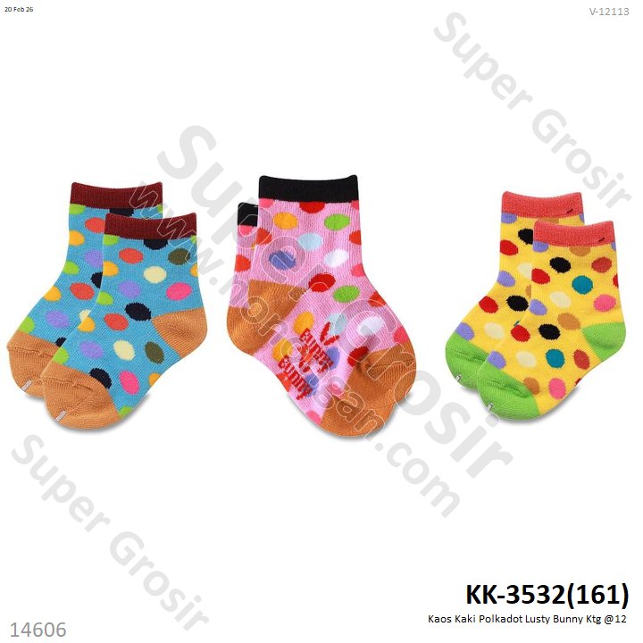 Kaos Kaki Polkadot Lusty Bunny Ktg @12