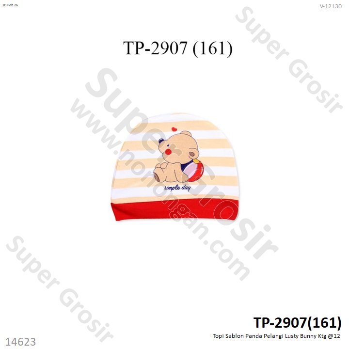 Topi Sablon Panda Pelangi Lusty Bunny Ktg @12