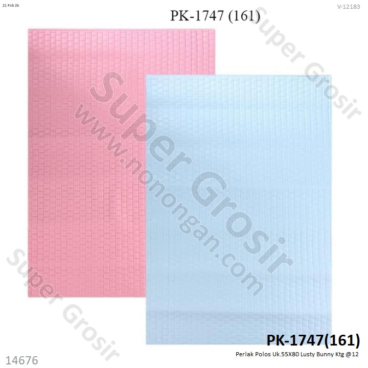 Perlak Polos Uk.55X80 Lusty Bunny Ktg @12