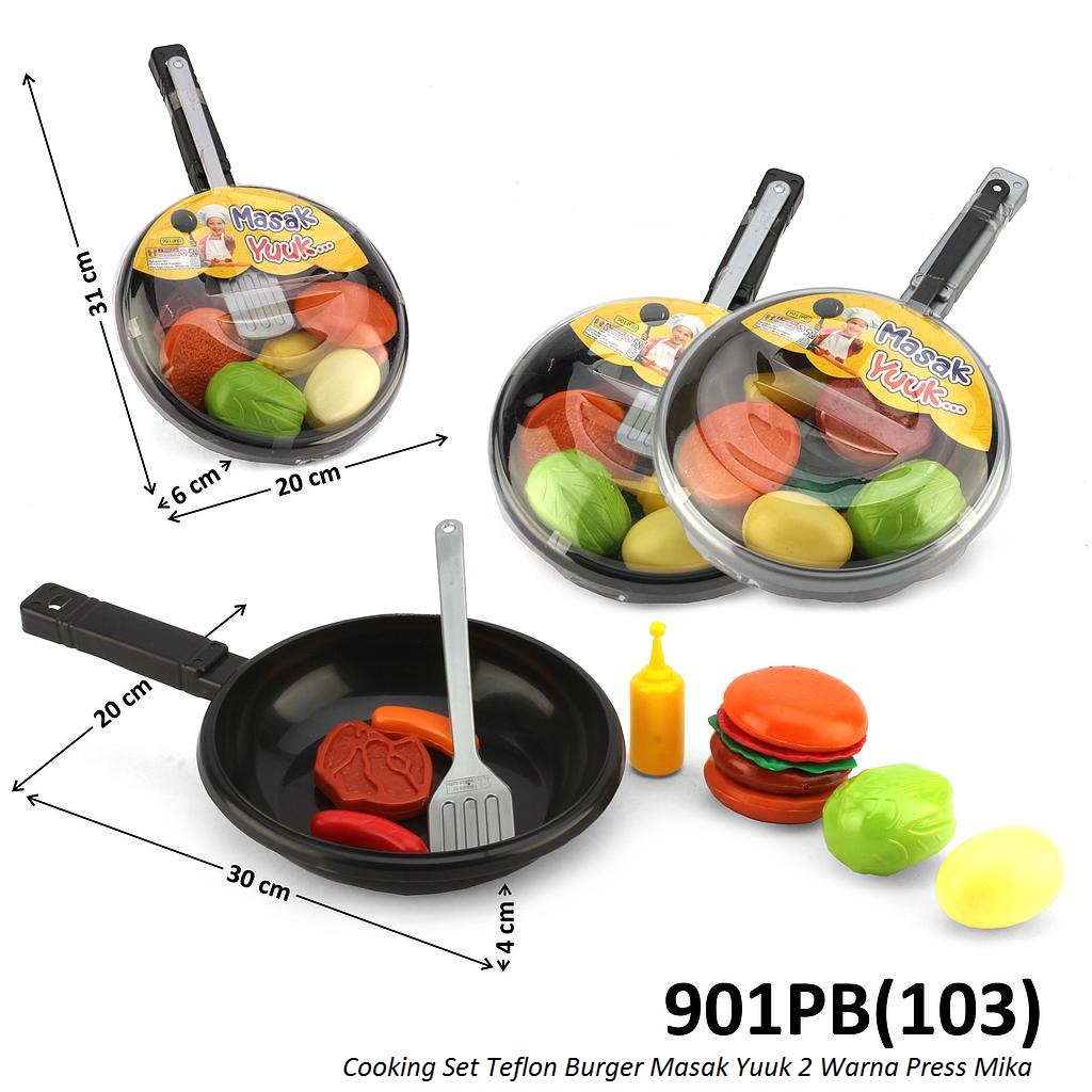 Masak-masakan Teflon Set Burger Masak Yuuk Press Mika @60