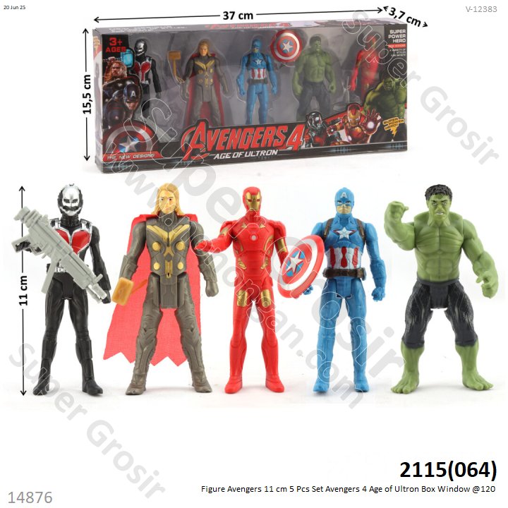 Action Figure Avengers 5 Pcs 11 cm Avengers 4 Age of Ultron Box Window @120