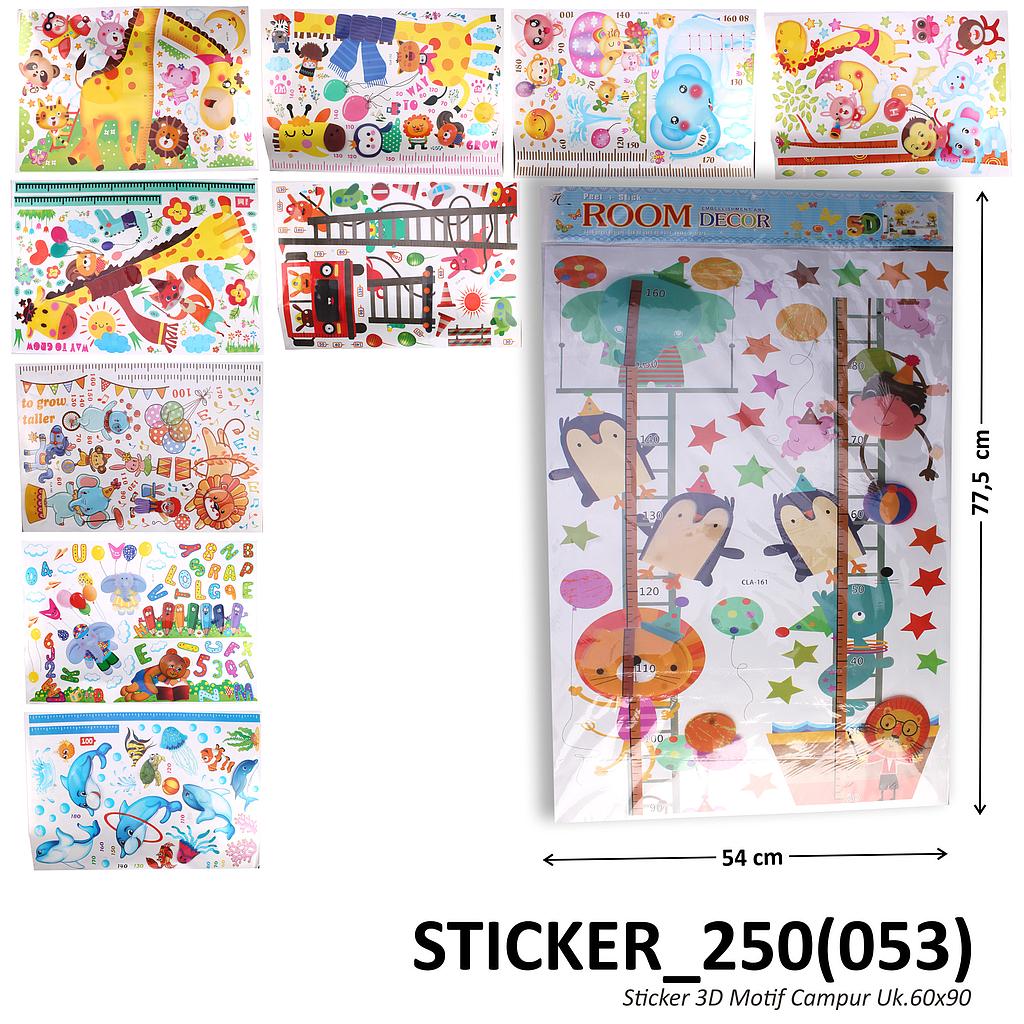 Sticker Dinding 3D 55x80 cm Room Decor Ktg Opp @250