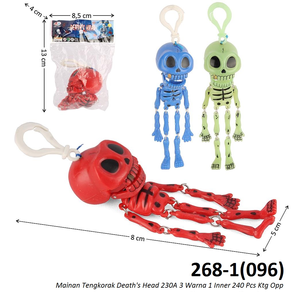 Mainan Tarik Tengkorak Death's Head 230A 1 Inner 240 Pcs Ktg Opp @1920