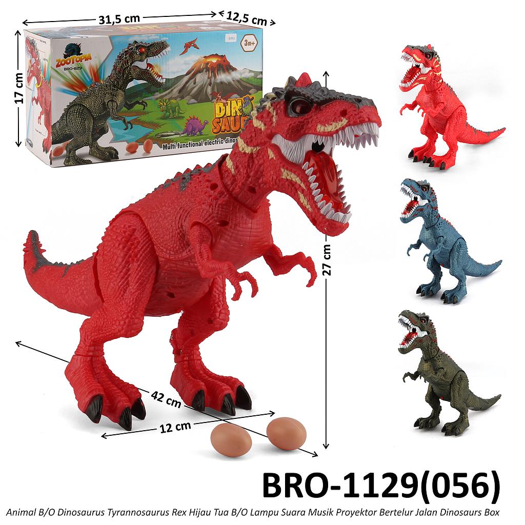 Dinosaurus T-Rex B/O Jalan Bertelur Suara Musik Lampu Proyektor Dinosaurs Box @24