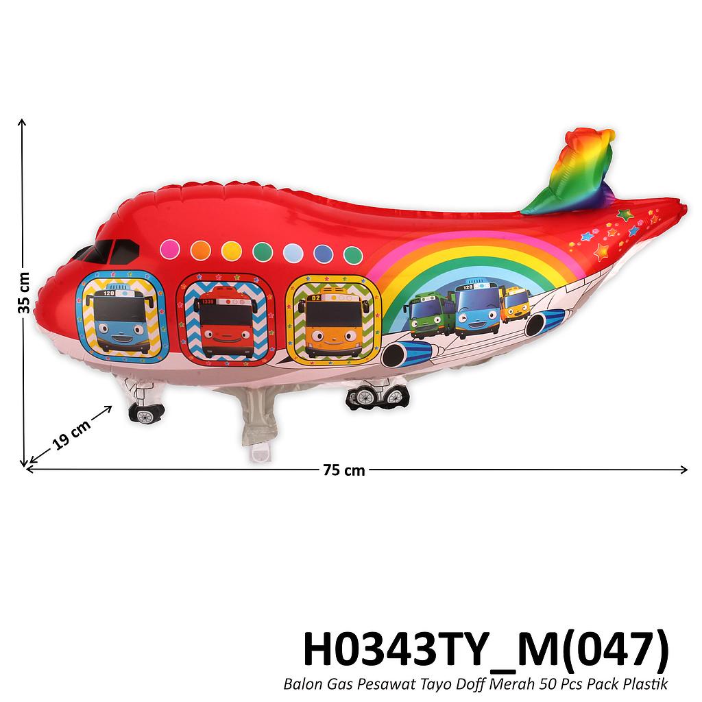 Balon Gas Pesawat Karakter 50 Pcs Pack Plastik @60